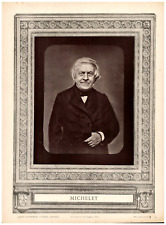 Jules Michelet, French historian vintage print, period print, gallery  picture