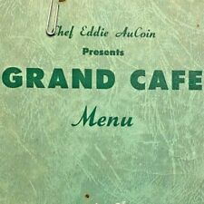 Vintage 1930s Grand Cafe Café Restaurant Menu Chef Eddie AuCoin Roseburg Oregon picture