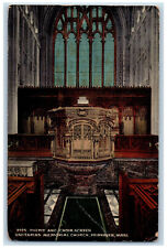 1911 Pulpit and Choir Screen Unitarian Memorial Church Fairhaven MA Postcard picture