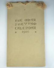 THE OMAR KHAYYAM CALENDAR 1916-ENGLISH VERSION E. FITZGERALD-ETHEL-DAVIS-SEAL picture