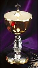 Stratford Chapel Two Toned Antique Silver and Gold Ciborium with Top, 7 1/4