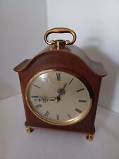 junghans vintage clock wood glass and brass real old world  true classic clean picture