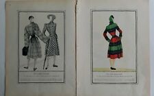 1946 women's plaid dresses bold coat Bobs Rawlings fashion art illustration ad picture