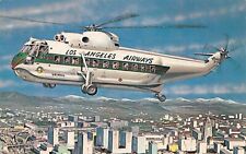 Los Angeles Airways Copterliner Aviation Helicopter Advertising Vtg Postcard S9 picture