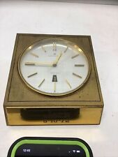 Battery Included Hamilton Electronic Flat Swiss Made Desk Clock Tag Jack 6-10-72 picture