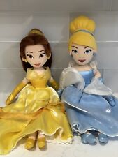 Lot Of Disney Store Princesses Dolls Plush Stuffed Cinderella And Belle 20” Long picture