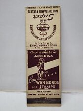 Vintage Matchbook Cover - Kreis Multivitamin BUY WAR BONDS WWII Chicago Illinois picture