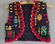 VINTAGE 1950s  MUSEUM PIECE  CAMP FIRE Girl Vews LEATHER PATCHES BEADS MEDALS picture