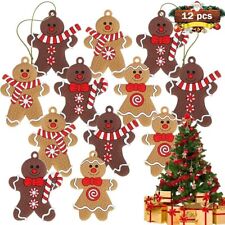 Ornaments Christmas Tree Hanging Pendant Xmas Decoration 12 pcs Gingerbread Man picture