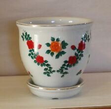 Vintage Lee's Pottery Co. Ceramic Floral Flower Planter Pot, Paramount CA. USA picture