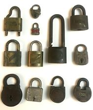 Lot of 12 Vtg  Pad Locks Master Rust Proofed Slaymaker Reese & more  NO KEYS picture