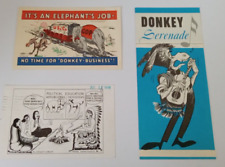 Vintage Republican Political Humor 1932 & 1950 Post Cards & c. 1963 Brochure picture