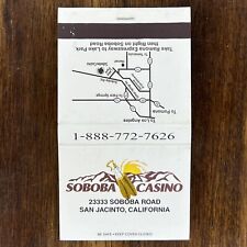 Vintage Matchbook Soboba Casino San Jacinto California Matches Unstruck￼ picture