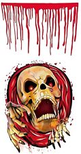 Bloody Horror-SKELETON SKULL TOILET COVER-Halloween Pirate Bathroom Decorations picture