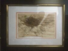 Vintage 21.5 x 16 dark gold frame with acandones nest painting ~ #trl8 picture