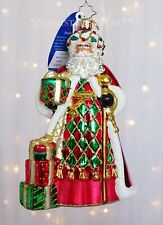 Christopher Radko *NEW* Holiday Harlequin Santa Christmas Ornament 1019770 picture