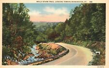 Molly Stark Trail Looking toward Bennington, VT, Linen Vintage Postcard a8613 picture