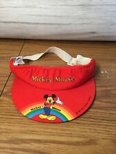 Vintage 1980’s Red Mickey Mouse Disney Visor  picture