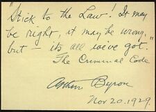 Arthur Byron d1943 signed autograph 4x6 Cut Actor The Mummy & The Criminal Code picture