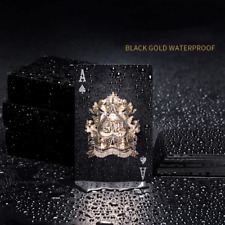 Black Gold Playing Cards Waterproof Poker Package Board Game Gift Collection picture