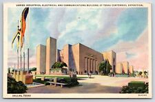 Centennial Exposition 1935 Dallas Texas TX Electrical Bldg CURT TEICH Postcard picture
