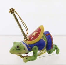 Lenox Carousel Frog Toad Christmas Ornament Porcelain Vintage 1989 picture