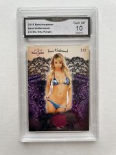 Sara Underwood 2015 Bench Warmer Sin City Purple 2/2 Card GMA 10 Gem Mint picture