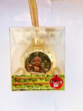 Memories Forever 15 Second Recordable GOLD Christmas Holiday Ornament / NEW picture