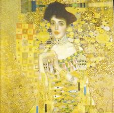 M580# 3 x Single Paper Napkins Decoupage Painting Lady Adele Bloch Bouer Klimt picture