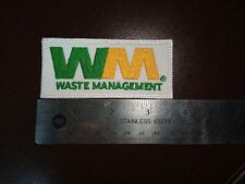 WASTE MANAGEMENT embroidered patch 1-5/8 X 3-5/8  SEW ON picture