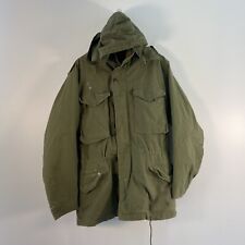 VTG US Army 615-546-8771 Olive Green Cold Weather Jacket w/Hood & Liner Mens S picture