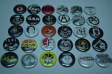 Punk Rock Buttons Pins Classic 80s 90s Music 1 Inch Size Lot of 30 (LSB1) picture