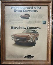 1971 Chevrolet Camaro FRAMED PRINT Ad Automobile Advertisement Chevy Vintage picture