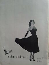 1946 women's Vision nylon stockings Hosiery sheer loveliness vintage fashion ad picture