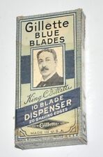 New Old Stock Very Early Gillette Blue Blade 10 Blade Dispenser picture