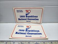 1980 Republican National Convention Bus Passes 2 Available Great Shape  picture