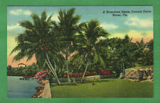 Postcard Waterfront Estate Coconut Grove Miami Florida Fl picture
