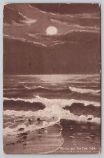 Moonlight On The Sea Sheahan's Famous Picture Divided Back Postcard c1907 picture