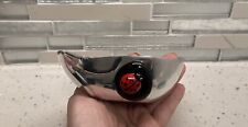 VINTAGE Ashtray with Glass Ladybug Silver Plate picture