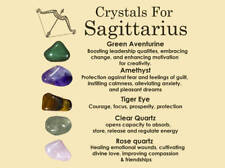 SAGITTARIUS Crystal Set,5x Crystals Set For SAGITTARIUS picture