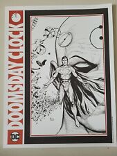 DOOMSDAY CLOCK POSTER LITHOGRAPH LTD SUPERMAN WATCHMEN BLACK & WHITE 13 x 10 picture