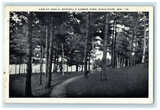 1937 View at John E Mitchell's Summer Home Eagle River Wisconsin WI Postcard picture