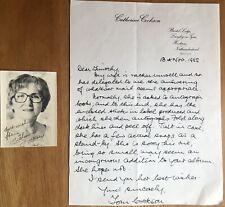 British Author Catherine Cookson Autographed Photo With Letter picture