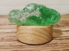 368 Grams Beautiful Green Monatomic Andara Crystal with Wood Base and Dimmer G03 picture