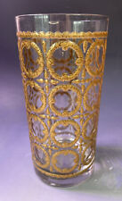 Vintage Mid-Century Modern Gilt Circles Tumbler Glass 20th C. picture