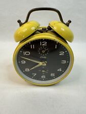Bradley Time Corp Wind Up Alarm Clock Germany Vintage Yellow Parts Only picture