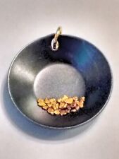 Pendant Gold Pan with Nuggets Lucky Token Rare Vintage picture