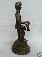 Vintage Bronzed Metal Lifeguard Statue Very Beautiful Collectible Decor Gift picture