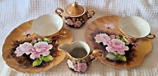 7 PIECE KELVIN'S FINE CHINA TEA CUP PLATE SUGAR CREAMER SET MADE IN JAPAN picture