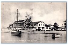 Madison Guilford Connecticut CT Postcard Madison Beach Hotel Boats Scene 1949 picture